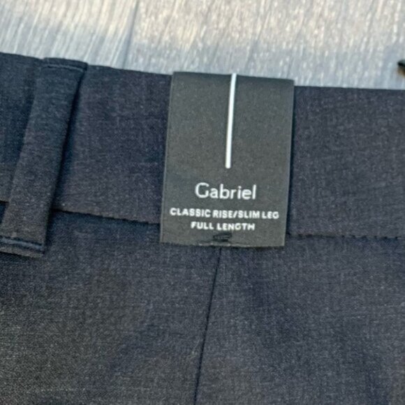 Aritzia Babaton Gabriel Pants Pleated Straight Slim Leg Trousers Navy Size 0 - Picture 11 of 14